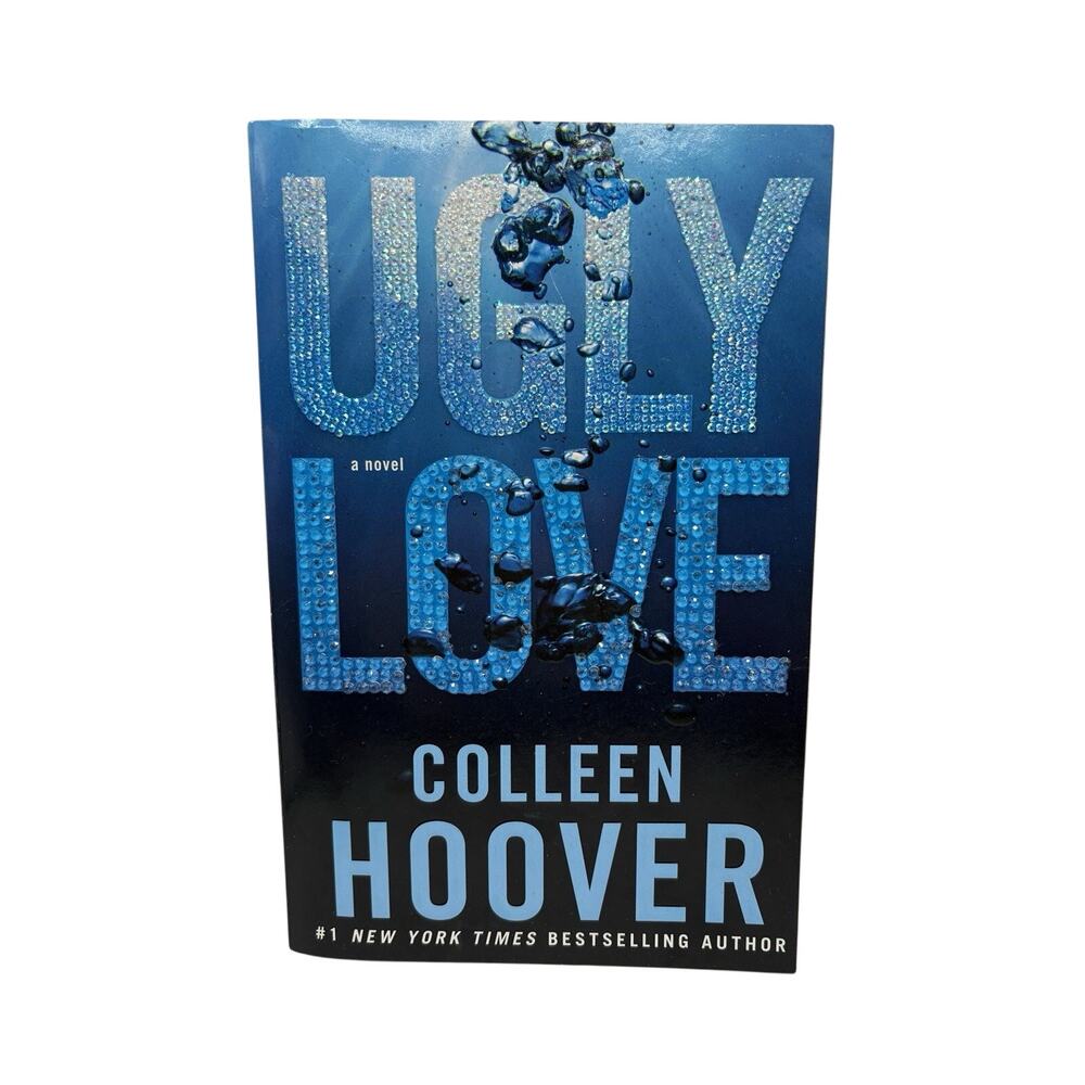 Hand Bedazzled Cover Ugly Love by Colleen Hoover Paperback – Custom Art